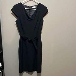 Calvin Klein Black Belt Midi Dress